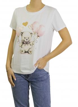 t shirt con orsacchiotto e palloncini 